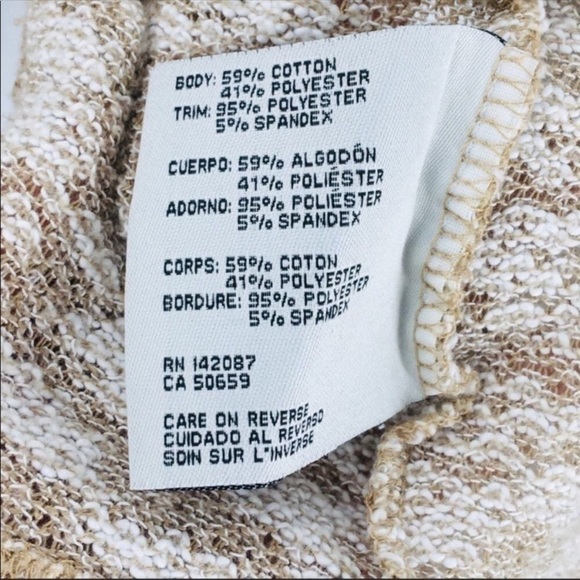 4/$45 SIMPLY Noelle Brown Off white Long Sleeve Asymmetrical Knit Cardigan XL - Picture 8 of 8